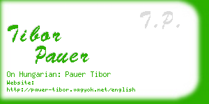 tibor pauer business card